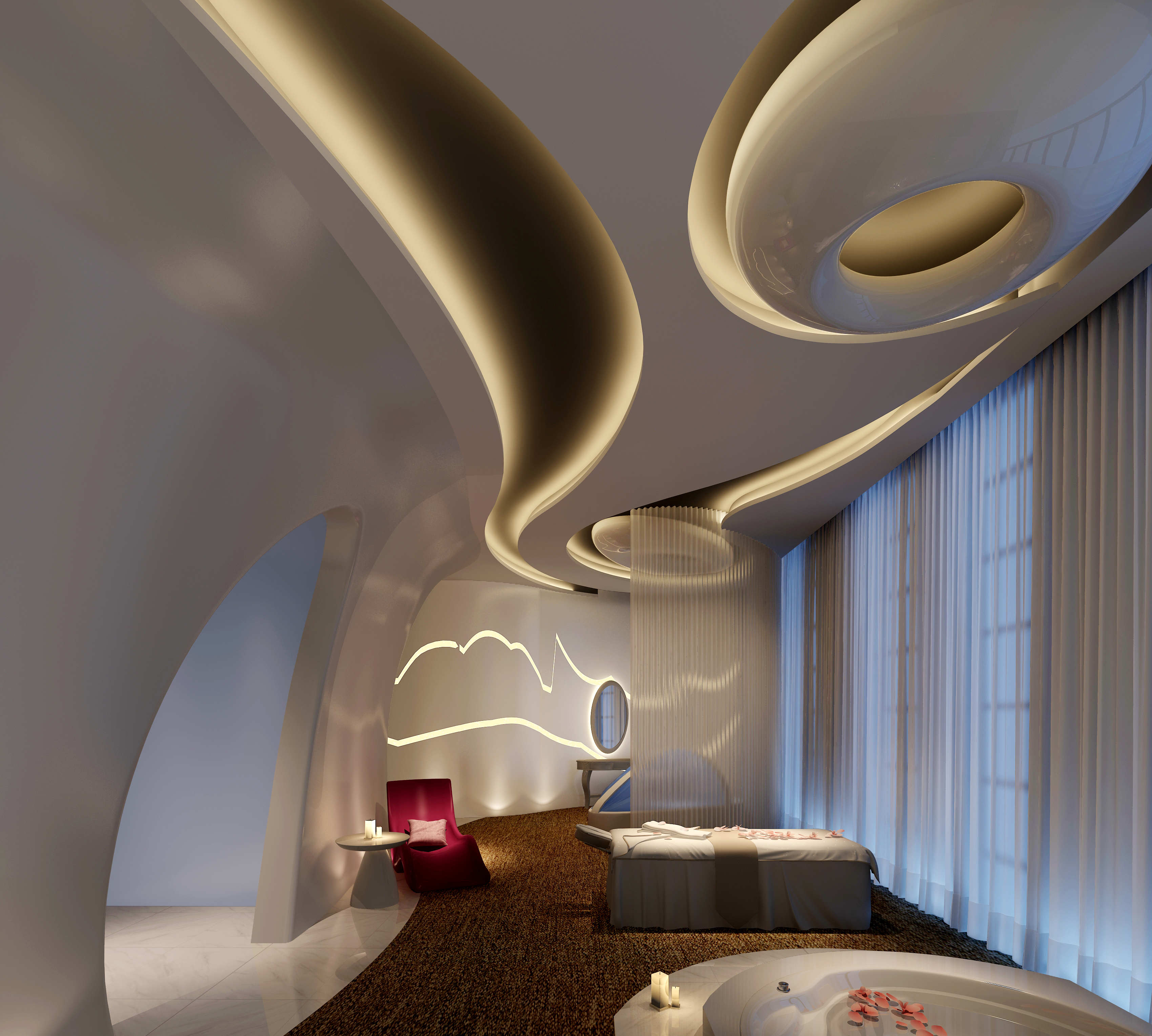 罗浮山名人会所grg异形定制装饰工程